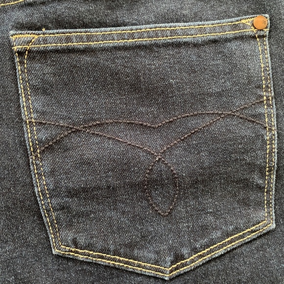 Judy Blue Wide Leg Raw Hem Jeans Dark Wash Size 15/32 - Picture 5 of 16